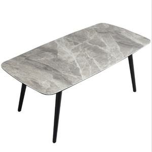 Table à manger de style italien en pierre brillante, table et chaises de salle à manger modernes et minimalistes, table à manger rectangulaire de luxe pour la maison - Product Image 1