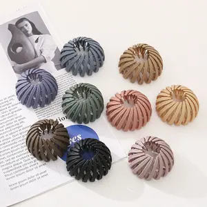 2023 New Designs Matte Frosted Plastic Ponytail Hair Holder Claw Bird Nest Hair Clip For Women Girls Accessories