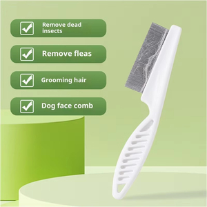 Peigne <span class=keywords><strong>anti</strong></span>-puces pour chiens et chats, peigne métallique à dents fines pour animaux de compagnie, outil de toilettage pour éliminer les puces et les œufs de puces - Product Image 4