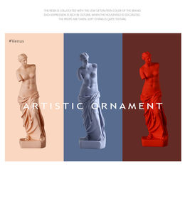 Ustom-estatua artística de resina de polystone, escultura artística moderna griega de color mate de <span class=keywords><strong>Venus</strong></span> y David - Product Image 4