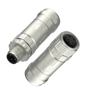 ขั้วต่อสายเคเบิลออปติคอล M12 แบบประกอบสนามชนิดมีชีลด์ ชายและหญิง สำหรับอุปกรณ์อุตสาหกรรม ยี่ห้อ Marvtech EtherCAT D code - Product Image 1