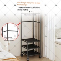 Porte-vêtements métallique sur roulettes avec étagères et crochets pour chambre et entrée – Organisateur de vêtements et support à manteaux