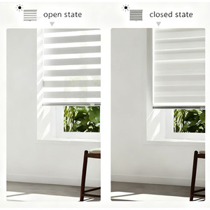 Motorized Built-In Zebra Blinds Remote Control <strong>Window</strong> Blinds with Anti-UV &amp; Eco-Friendly Features for Living Room and Bedroom - Product Image 3
