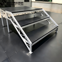 Escalera plegable para conciertos, fácil de instalar