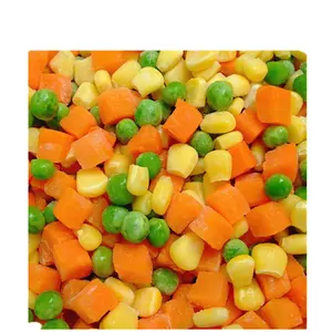 Toptan fabrika fiyatı taze karışık dondurulmuş sebzeler çapı 2-4cm 3-5cm 4-6cm iqf dondurulmuş yeşil bezelye mısır havuç