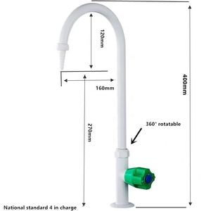 Tuyau d'alimentation en eau de laboratoire à col de cygne pour bureau, robinet résistant aux acides et aux alcalis, connectable, pour laboratoires de recherche scientifique - Product Image 5