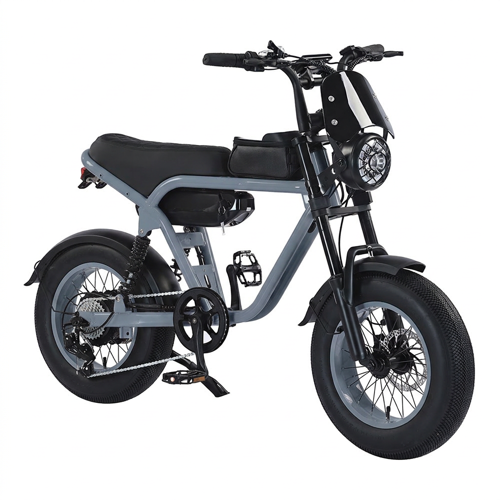 Moto électrique gris clair