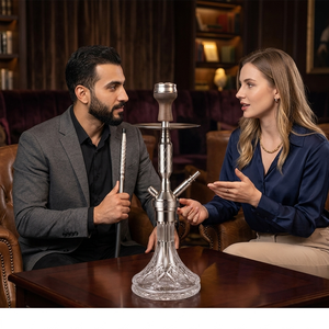 <span class=keywords><strong>Tige</strong></span> de chicha portable de haute qualité, en acier inoxydable et en verre, pour chicha de qualité supérieure - Product Image 3