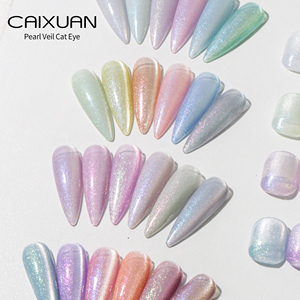 Caixuan-esmalte de uñas con lámpara UV Led, esmalte de Gel de ojo de gato, velo de perlas en 24 colores, 1kg, 2021 - Product Image 5