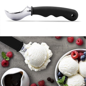 Wholesale 7 Inches Nonstick Anti-Freeze Zinc Dough Scooper Ice Scoop for Gelato <b>Cookie</b> Sorbet Almond - Product Image 3