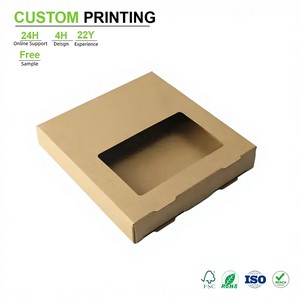 Cajas <span class=keywords><strong>de</strong></span> Cartón Corrugado Kraft Personalizables con Ventana para Galletas <span class=keywords><strong>de</strong></span> Panadería, Dulces y Pequeños Regalos, Caja <span class=keywords><strong>de</strong></span> Exhibición para Empaque <span class=keywords><strong>de</strong></span> Productos - Product Image 1