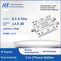 Répartiteur/combinateur de puissance RF microbande 0,5-6 GHz 2,4G/5,8G, 1 entrée 2 sorties, grande quantité à prix avantageux