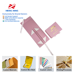 HENGXING Eco-Friendly Recyclable Gold Foil UV Coated Matt Lamination Paperboard Rigid Packaging <b>Box</b> for Clothing-Customizable - Product Image 1