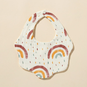 Baberos Maydow para Niñas y Niños, Toalla de Alimentación de 6 Capas, 100% Algodón Gasa, Rotación de 360 Grados, Borde Ondulado de Algodón, con Broches - Product Image 6