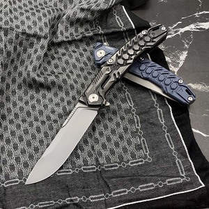 Thiết kế ban đầu chất béo rồng gấp dao Cpm-S110V hợp kim titan xử lý cho săn bắn & cắm trại OEM tùy chỉnh lớp DIY - Product Image 4