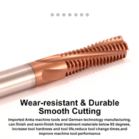 Outils de fraisage CNC Azzkor, fraises à filetage en carbure de tungstène HRC65, 4 cannelures, fraises à denture complète
