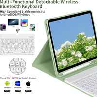 Penutup Keyboard tablet abs, dapat dilepas dengan keyboard nirkabel Bluetooth 11 12.9 2021