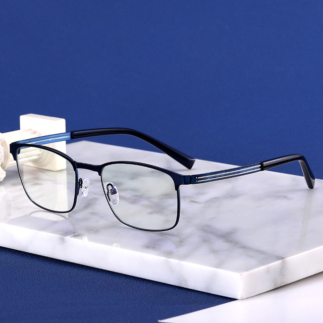Men Prescription Glasses Optics Lenses Glasses Women Anti Blue Light Blocking Myopia Eyewear Metal Titanium Eyeglasses Frame