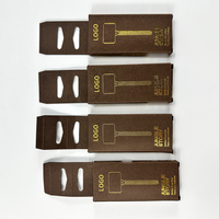 Boîtes rigides pliables en papier couché recyclable avec logo personnalisé, couleur café, pour cadeaux alimentaires, électronique grand public, cartons à crochet