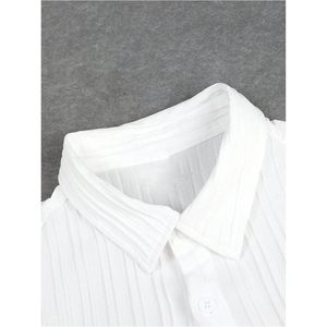 FOXA Men's 2 Piece Cotton Shirt Set Short Sleeve Button <b>Down</b> Drawstring <b>Pants</b> Breathable Vacation Outfits - Product Image 5