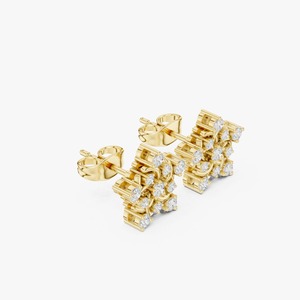 Pendientes de Diamantes Florales Elegantes de la Mejor Calidad para Mujer con Brillantes Piedras de Circonia Cúbica para Uso Diario y de Fiesta, Joyería en Venta - Product Image 6