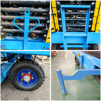 Plateforme élévatrice à ciseaux semi-automatique manuelle remorquable sur batterie, grande taille (4m-12m), capacité 500kg, certifiée CE, en acier haute résistance pour