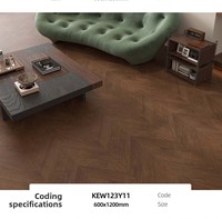 Carreaux de céramique imitation bois antibactériens 600*1200MM les plus vendus, carreaux muraux et de sol modernes pour chambre et appartement