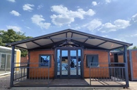 Maison conteneur préfabriquée pliable innovante CCS de 20 pieds, étanche, design moderne, assemblage sur site, panneau sandwich en acier pour