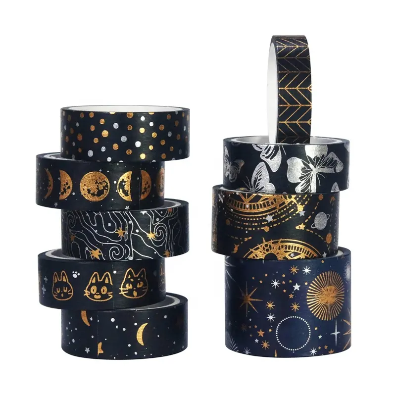 Dream Star Series Design Box aus Folie Mystical Starry Sky Papier band Diy Handbuch Washi Tape Großhandel