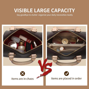 Bán Buôn Biểu Tượng Tùy Chỉnh Cảm Thấy Trang Điểm Có Thể Tháo Rời Túi Xách <span class=keywords><strong>Organizer</strong></span> Chèn Túi Mỹ Phẩm Purse <span class=keywords><strong>Organizer</strong></span> Chèn Cho Phụ Nữ Túi Xách - Product Image 4