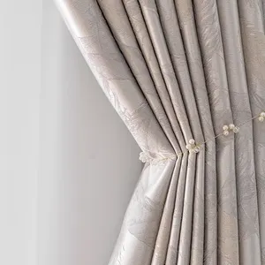 Cortina blackout em tecido jacquard tingido com fio para cortina da moda com novo design