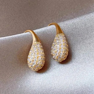 Teardrop Hook Earrings for Women <b>French</b> Style Daily Wear Ear Accessories - Product Image 1