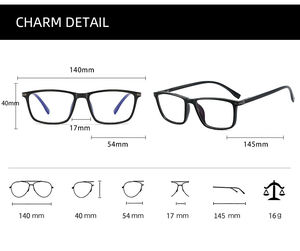 MS 95344 Nuevas Gafas Anti Luz Azul Tr90 para Mujer, Gafas Anti Luz Azul Disponibles, Gafas Cuadradas de <span class=keywords><strong>Moda</strong></span> - Product Image 5