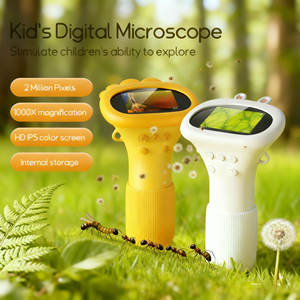 <span class=keywords><strong>Microscope</strong></span> numérique LED portable de poche OEM/ODM, écran IPS Full HD de 2 pouces, 1000X, mini kit scientifique électronique amusant - Product Image 1