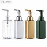 Botol Pompa Busa PET Persegi 500ml 600ml Dengan Pompa Pengeluaran Busa 1.5cc untuk Kemasan Perawatan Pribadi