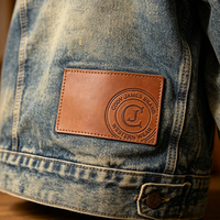 Écussons personnalisés en cuir PU écologique, étiquettes thermocollées pour jeans, étiquettes de vêtements à coudre, accessoires vestimentaires, vente en gros OEM