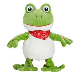 Giocattolo Rana Verde Interattivo Elettronico, Peluche Musicale che Cinguetta, Agita e Si Agita, Animale di Peluche Animato - Product Image 1
