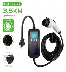 Chargeur EV portable 16A 3,5KW, prise US, écran couleur, indicateur LED lumineux, câble de charge EV portable - Product Image 3