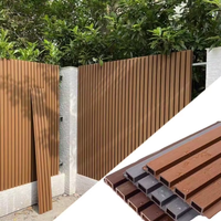 Panneau mural extérieur moderne en WPC haute densité, ignifuge, pour avant-toits, 219*26mm, matériau PE, écologique, idéal pour votre jardin extérieur