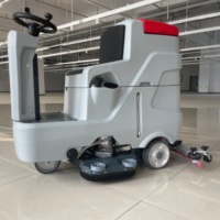 Laveuse de sols autopropulsée 24V à batterie, double brosse, pour usage commercial et le nettoyage des sols en carrelage