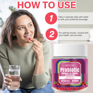 Gomitas Probióticas Herbales para Mujeres Adultas, Sabor Piña, Apoya el Equilibrio del pH, Prebiótico, Olmo Resbaladizo, Suplementos Dietéticos - Product Image 2
