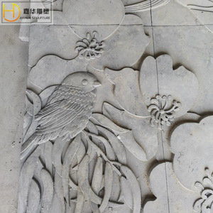 Mural de piedra en relieve Jiahua, arte mural de estilo chino para decoración de patio de villa - Product Image 2