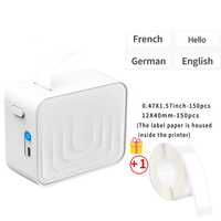 Marklife Mini imprimante portable d'autocollants pour cuisine, journaux, bricolage, logo compatible avec Android et Ios