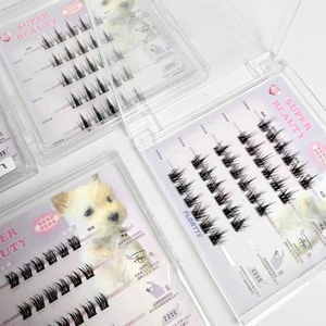 Meecil Top Vente Extensions <span class=keywords><strong>de</strong></span> cils en ruban <span class=keywords><strong>de</strong></span> <span class=keywords><strong>cheveux</strong></span> synthétiques faits à la main DIY pour kit <span class=keywords><strong>de</strong></span> cils en grappes 5 rangées - Product Image 1