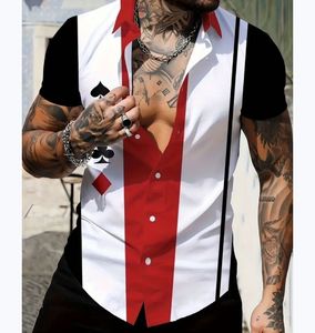 Kemeja Hawaii Pria Gaya Vintage Grosir, Lengan Pendek, Motif Garis, Cetak Digital, Ukuran XL XXL 5XL, Harga Pabrik, Diskon - Product Image 2