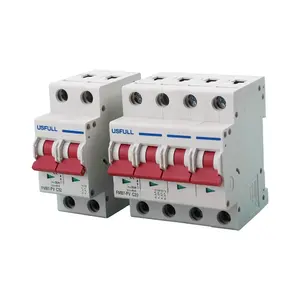 Disyuntor USFULL 2P 4P DC 16A 32A 63A DC 550V 1000V mcb, interruptor de protección contra sobrecarga, certificado CE