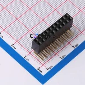 A2541HWR-2x10P Pin Socket Bent Lead Through Hole,P=2.54mm Connector 2x10P 2.54mm 2.54mm Square Hole - Product Image 1