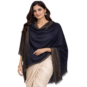 Premium Women Zari Reversible Stole Soft Dual Tone Designer <b>Shawl</b> <b>Wrap</b> Luxury Elegant Fashion Accessories for Boutique - Product Image 1