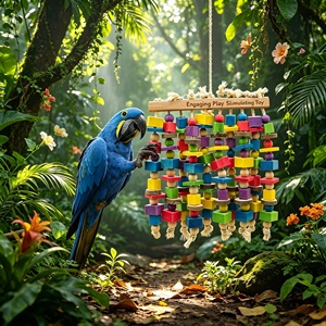 Juguete Duradero y Natural para Loros, para Masticar y Buscar Alimentos, con Cadena de Acero Inoxidable, Colorantes Comestibles, Apto para Todo Tipo de Loros - Product Image 5