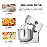 Mélangeur alimentaire électrique planétaire 12L 15L, mélangeur à pâte et à gâteau sur socle, mélangeur alimentaire industriel, machine à mélanger, appareils de cuisine